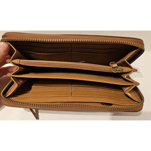 Fossil Cowhide Leather Sydney Zip Around Clutch Wallet 8x4 - Picture 9 of 16